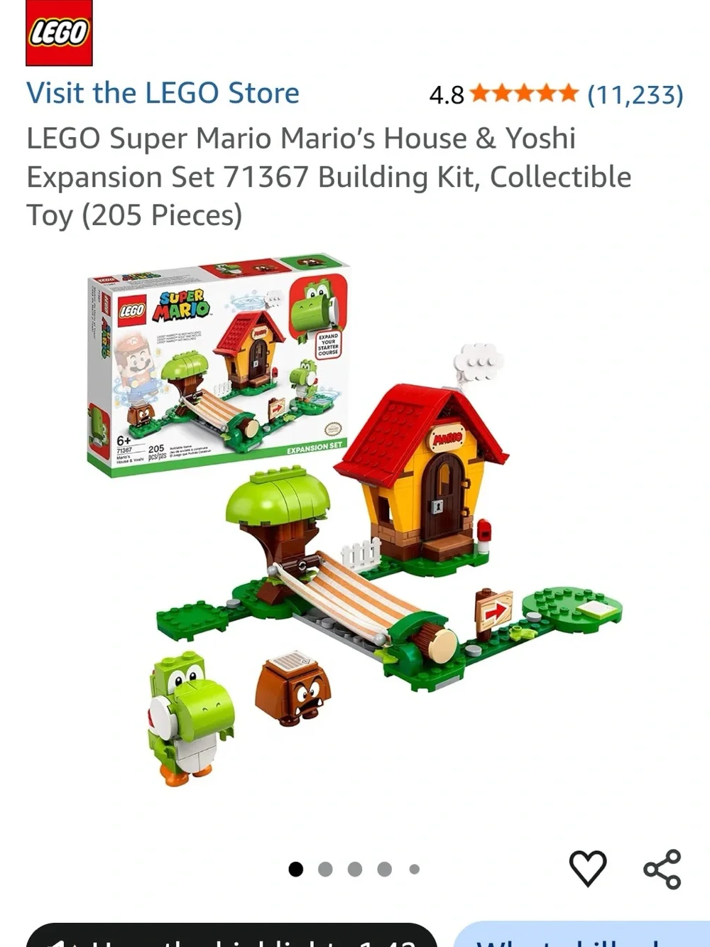 4 Mario Lego Sets, Group lot